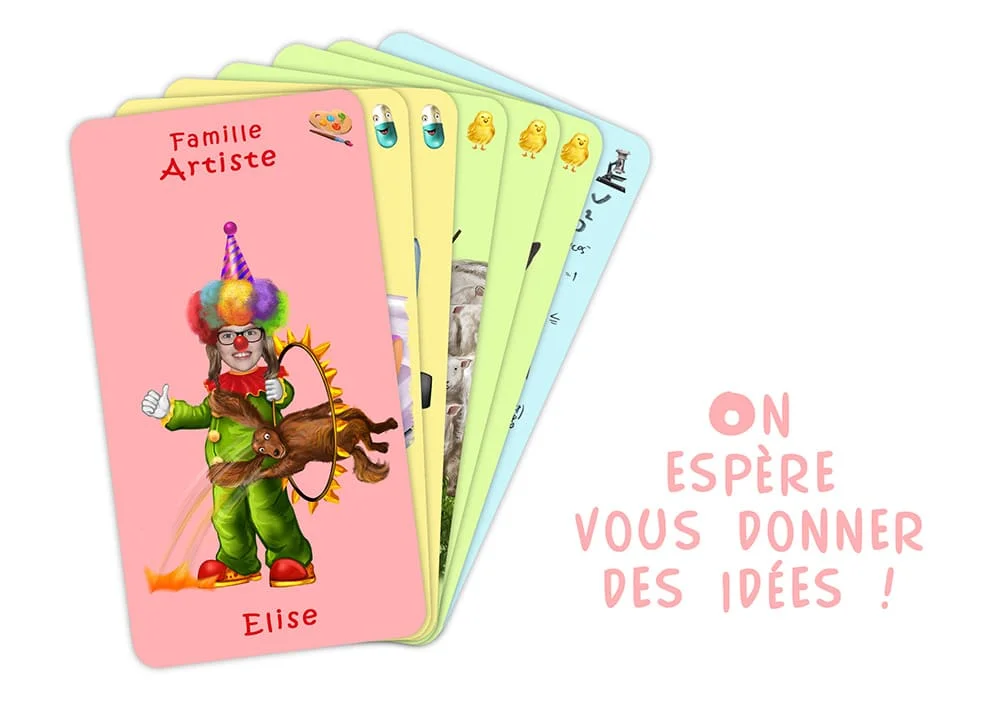 Jeu de 7 familles personnalisé Cartooneo