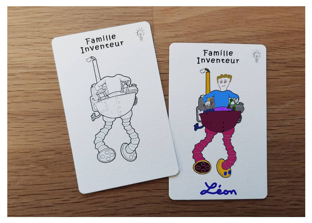 Colorier les cartes du jeu Les Métiers