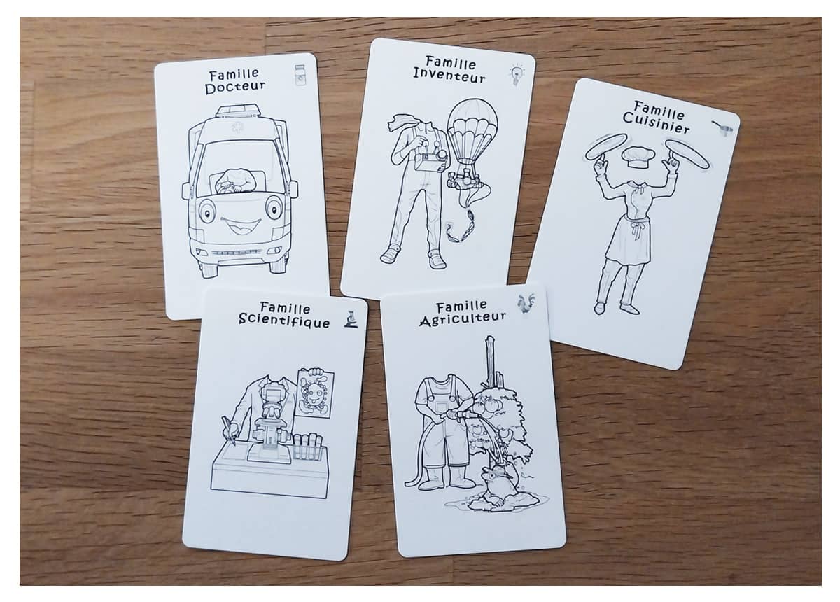 Coloriage Métiers — les cartes