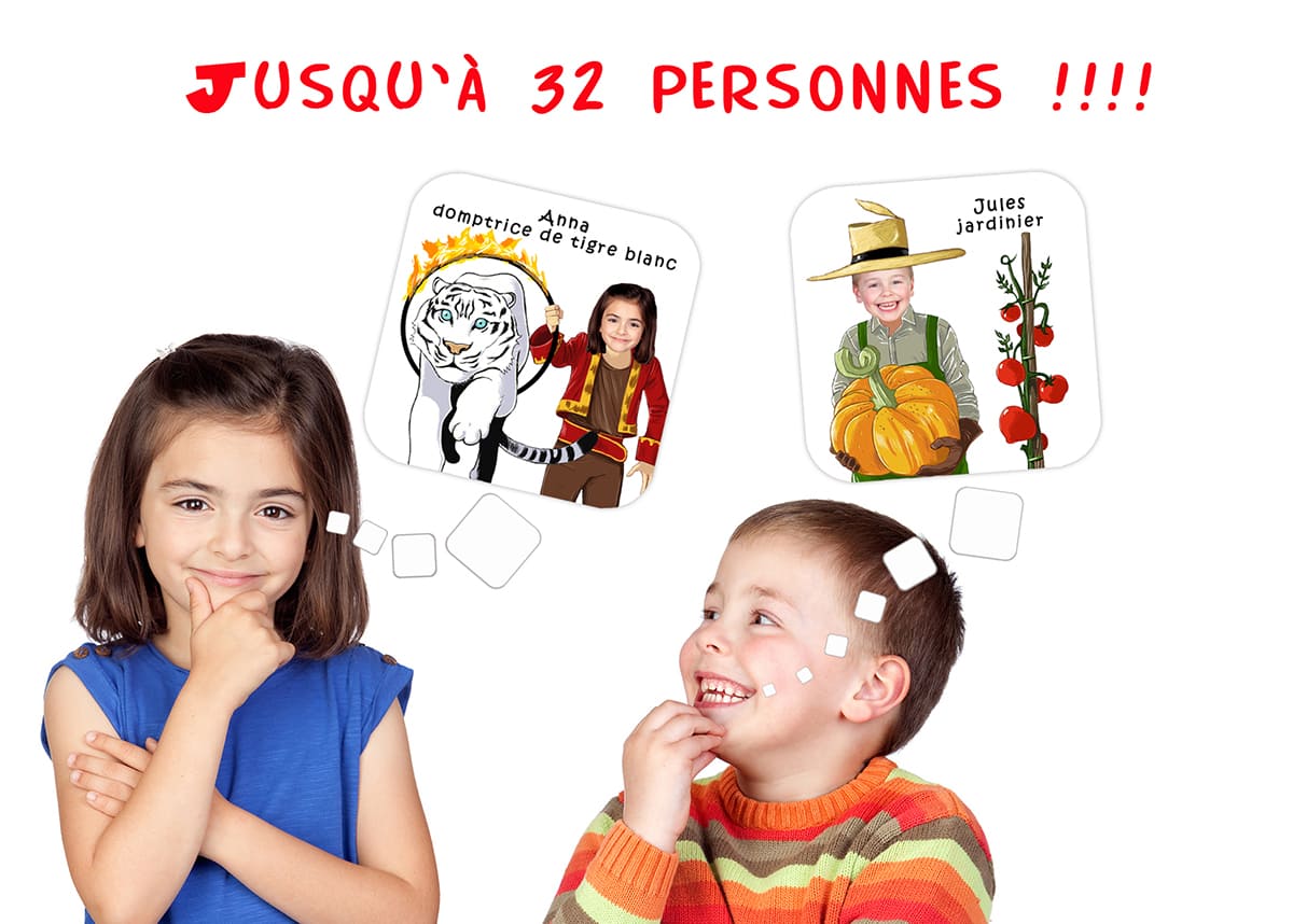 Mémory personnalisé avec jusqu'à 32 personnes