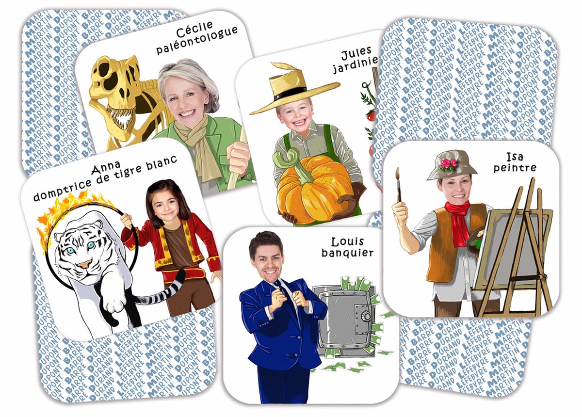 cartes à jouer de mémory