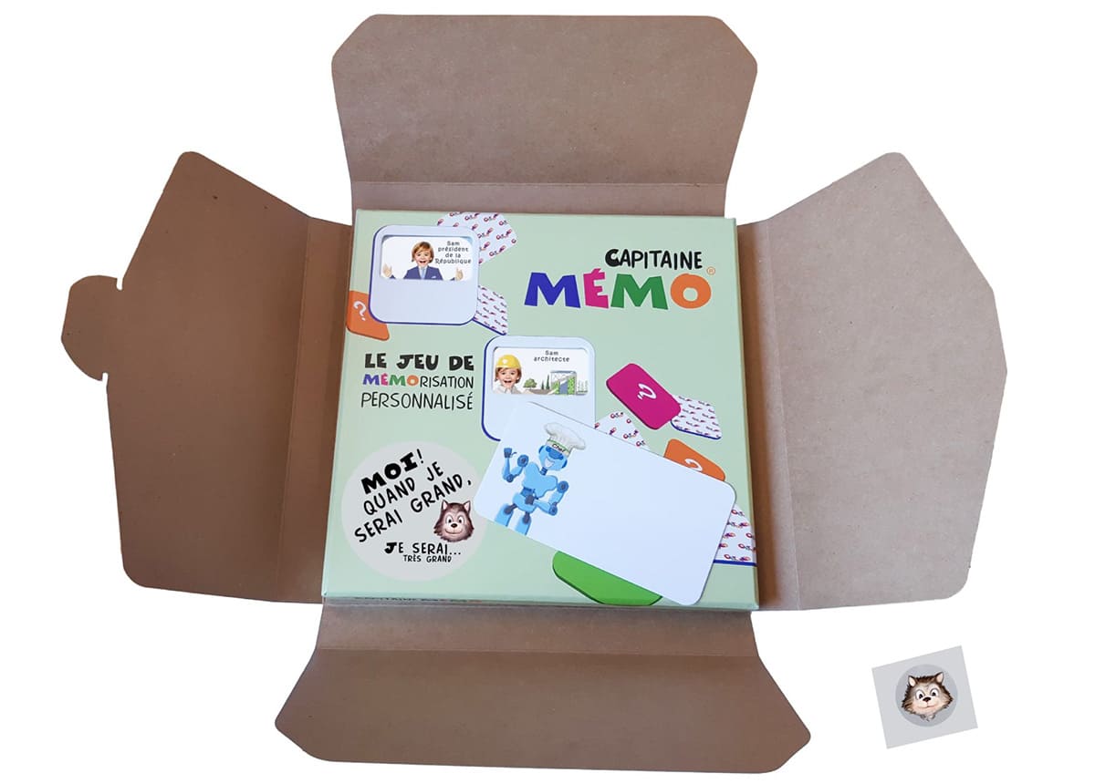 boite de mémory cartooneo ouverte