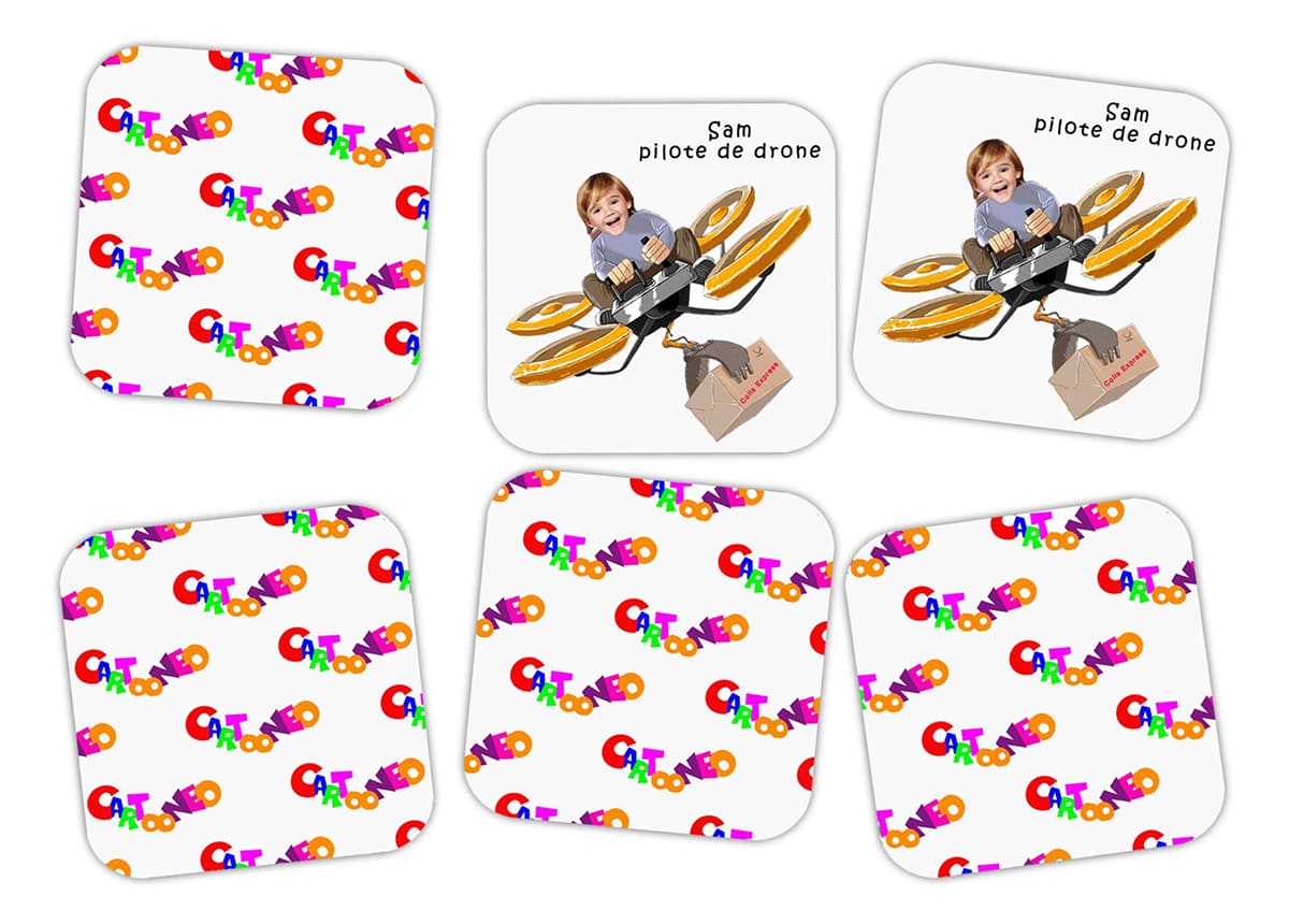 Cartes personnalisées de mémory métier