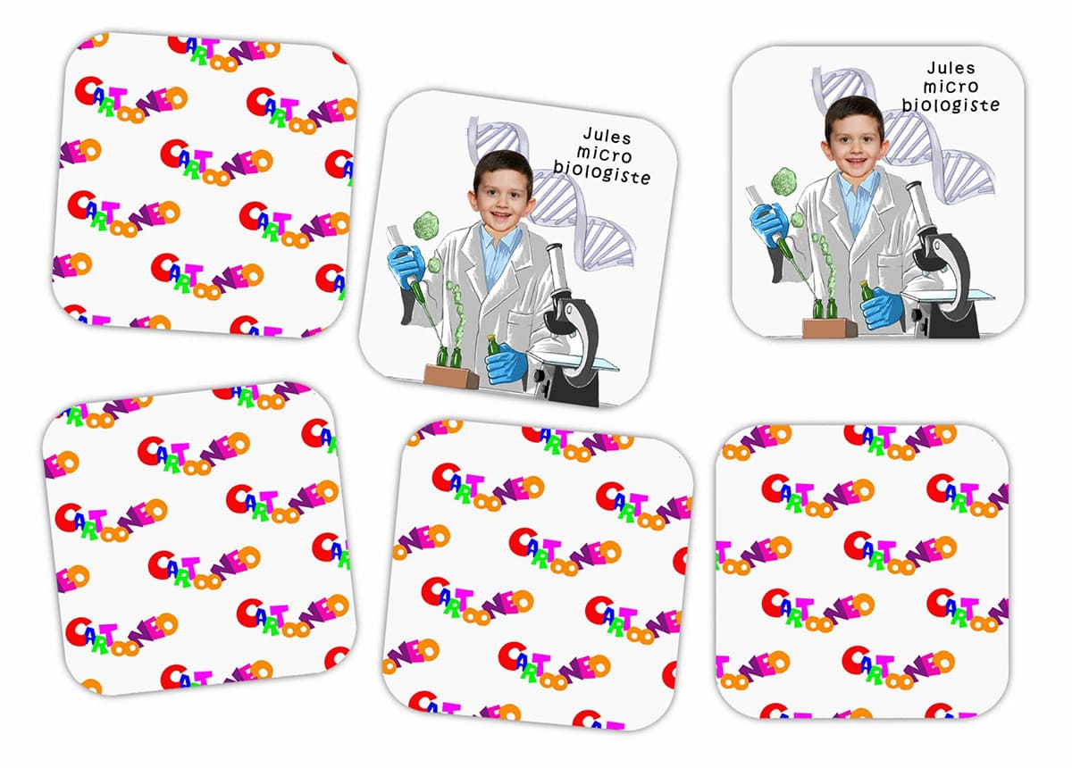 Cartes de mémorisation du thème les métiers 1