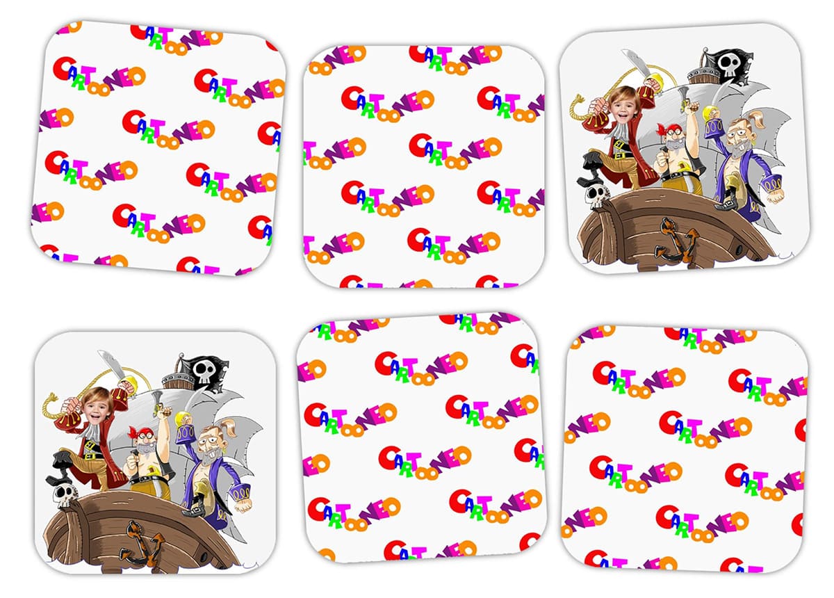 Cartes du jeu de mémory Pirate