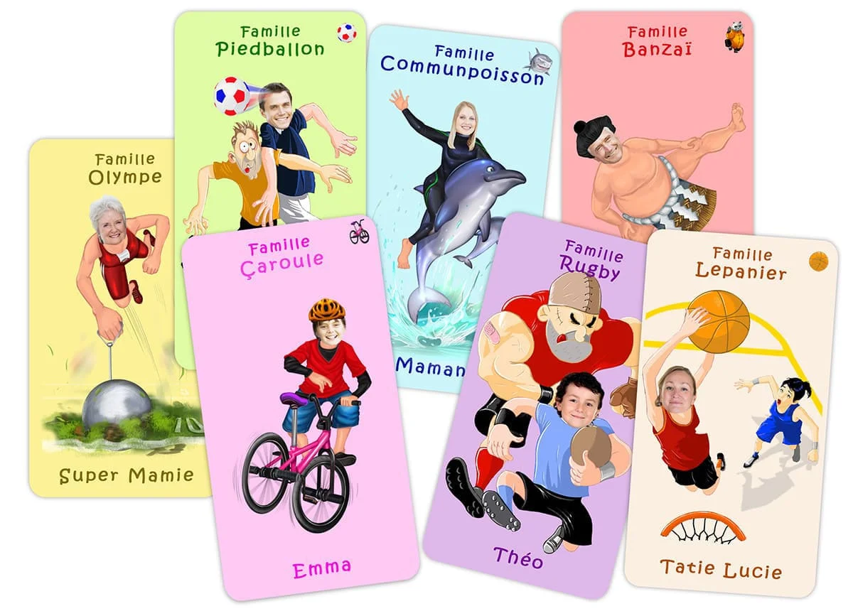 cartes jeu de 7 familles les sports